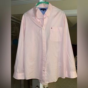 TOMMY HILFIGER CUSTOM FIT STRETCH OXFORD SHIRT PRECIOUS PINK - MENS XXL SHIRT